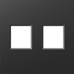 Накладка 2-я для розеток RJ45,TV,SAT , матовый карбон Donel A07
