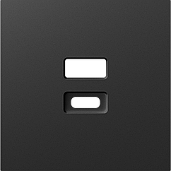 Накладка для розеток USB, матовый карбон Donel A07