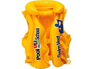 Надувной жилет для плавания Pool School Step 2, 50х47 см, INTEX (от 3 до 6 лет)