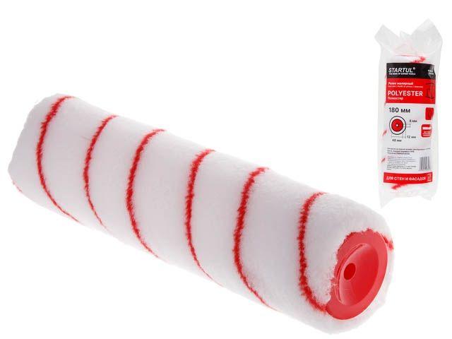 Ролик "POLYESTER" 48-180мм под ручку 8мм STARTUL MASTER (ворс 12 мм, покраска стен и фасадов, полиэстер)