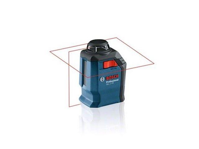 Нивелир лазерный линейный BOSCH GLL 2-20 с держателем в чем. (проекция: крест, 1 плоскость 360°, до 20 м, +/-