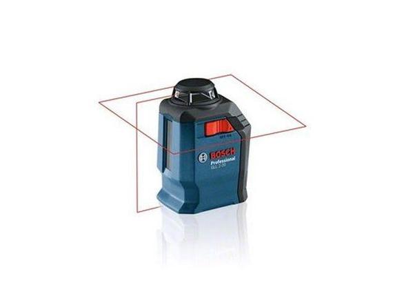 Нивелир лазерный линейный BOSCH GLL 2-20 с держателем в чем. (проекция: крест, 1 плоскость 360°, до 20 м, +/-, фото 2