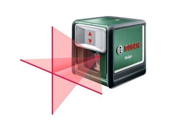 Нивелир лазерный BOSCH QUIGO с держателем в мет. кор. (проекция: крест, до 10 м, +/- 6 мм, резьба 1/4"), фото 2