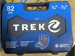 Набор головок и ключей 82пр. TREK (1/4", 1/2", 6 граней)