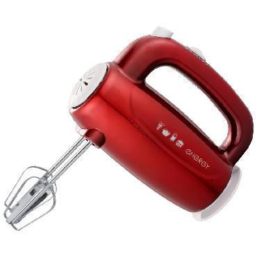 Кухонный электрический миксер ручной бытовой для теста ENERGY EN-295R красный (152486)