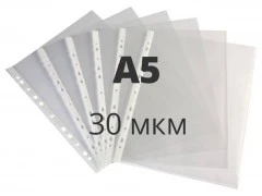 Папка-вкладыш Бюрократ Премиум -013A5 глянцевые А5 30мкм (упак.:100шт)