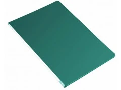 Папка с метал.пруж.скоросш. Бюрократ -PZ05PGREEN A4 пластик 0.5мм торц.наклейка зеленый