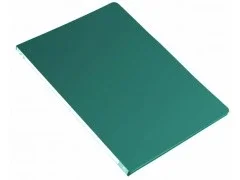 Папка с метал.пруж.скоросш. Бюрократ -PZ05PGREEN A4 пластик 0.5мм торц.наклейка зеленый