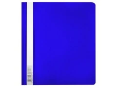 Папка-скоросшиватель Бюрократ Люкс -PSL20A5BLUE A5 прозрач.верх.лист пластик синий 0.14/0.18