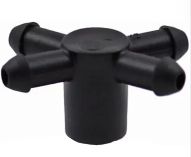 АМ25 Ветвитель на 4 микротрубки 3-4мм, разъем "мама" 5мм АКВАМАСТЕР (Китай)