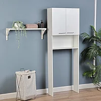 Стеллаж для ванной комнаты, 660×230×1850 мм, цвет белый