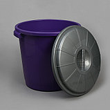 Бак хозяйственно - бытовой «Колор», 50 л, полипропилен, с крышкой, МИКС, фото 2