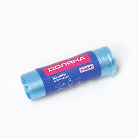 Мешки для мусора Доляна «Стандарт», 60 л, 50×80 см, 8 мкм, ПНД, 20 шт., синие