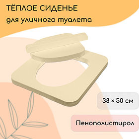 Сиденье для уличного туалета, 38×50 см, с крышкой, Эконом, пенополистирол