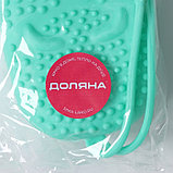 Щётка силиконовая для тела с поролоном Доляна «Мышонок», зелёная, фото 7