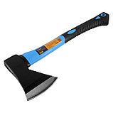 Топор кованый ТУНДРА, фиберглассовое обрезиненное топорище 43 см, 1000 г, фото 5