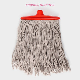 Насадка для швабры верёвочная Доляна, удлинённая насадка 21 см, хлопок, 31×21×4 см, МИКС