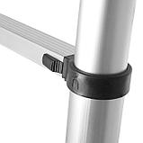 Стремянка-лестница телескопическая ТУНДРА, раскладная, алюминиевая, 2.5×2.5 м, фото 7