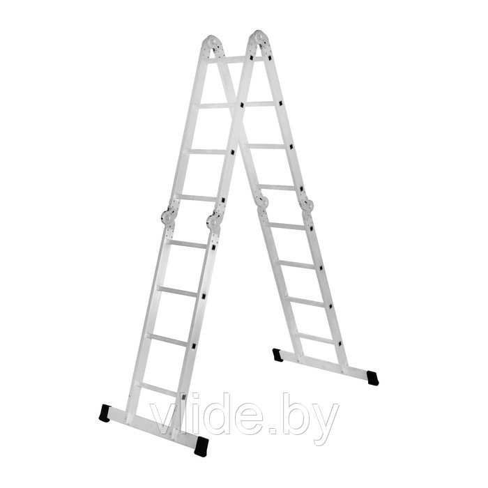 Лестница-трансформер ТУНДРА, алюминиевая, 4×4 ступени