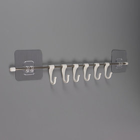 Держатель для полотенца на липучках, нержавеющая сталь, хром