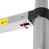 Лестница телескопическая ТУНДРА, алюминиевая, 9 ступеней, автомат, 2.6 м, фото 8