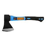 Топор кованый ТУНДРА, фиберглассовое обрезиненное топорище 38 см, 800 г, фото 6