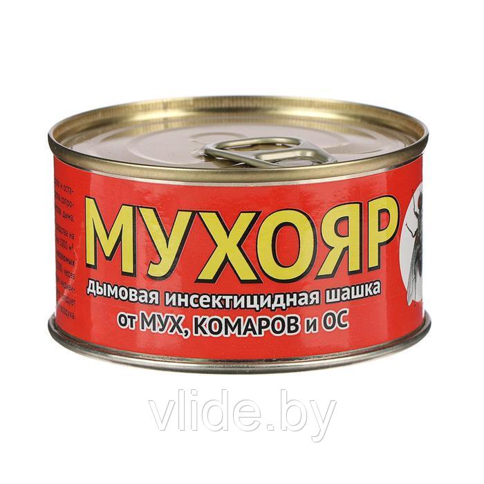 Дымовая инсектицидная шашка Мухояр от мух, комаров и ос, 100 г