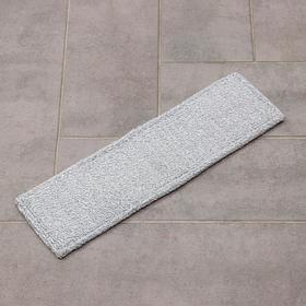 Насадка для плоской швабры, 41×12 см, микрофибра, серая