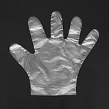 Перчатки одноразовые полиэтиленовые, в упаковке по 100 шт., фото 3