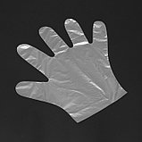 Перчатки одноразовые полиэтиленовые, в упаковке по 100 шт., фото 4
