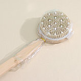 Щётка массажная для тела Доляна, с ремешком, натуральная щетина, фото 7