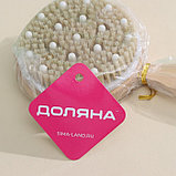 Щётка массажная для тела Доляна, с ремешком, натуральная щетина, фото 8