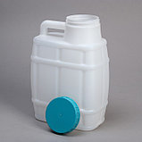Канистра пищевая «Бочонок», 10 л, пластиковая, белая, фото 2