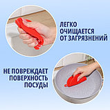Губка для посуды Доляна, 11×11×1 см, силиконовая, МИКС, фото 5