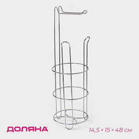 Держатель - стойка для туалетной бумаги Доляна, 14.5×15×48 см