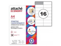 Этикетка самокл. А4/16, 100л., р.105*37мм. ATTACHE, арт.1574757