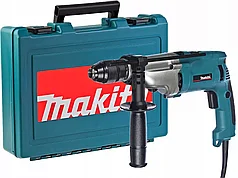 Ударная дрель Makita HP2071 (быстрозажминой патрон, 1010 Вт, 2 скорости, кейс)