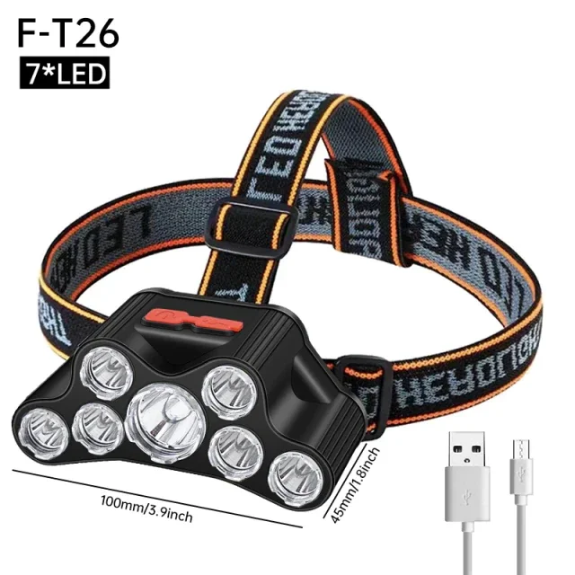Налобный светодиодный фонарь Led Highlight USB Headlight F-T26 (4 режима работы)