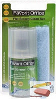 Набор для ЖК-экранов Favorit-Office-Flat Screen Clean, (гель 200 мл. + салфетка). арт.150031