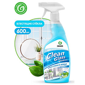 Средство для мытья стёкол и зеркал Clean Glass блеск стёкол и зеркал "Голубая лагуна" 600 мл
