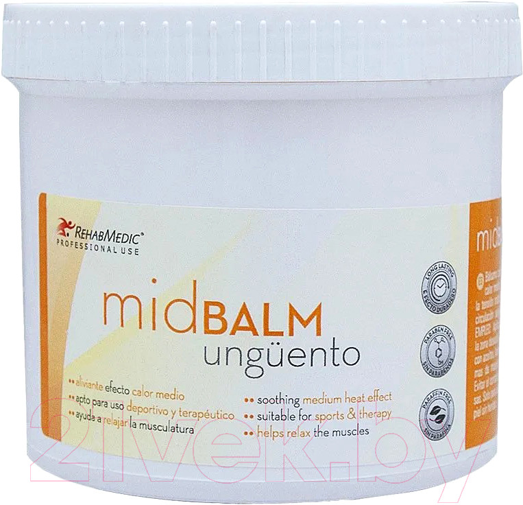 Средняя разогревающая мазь Mid Balm RehabMedic, 500 мл