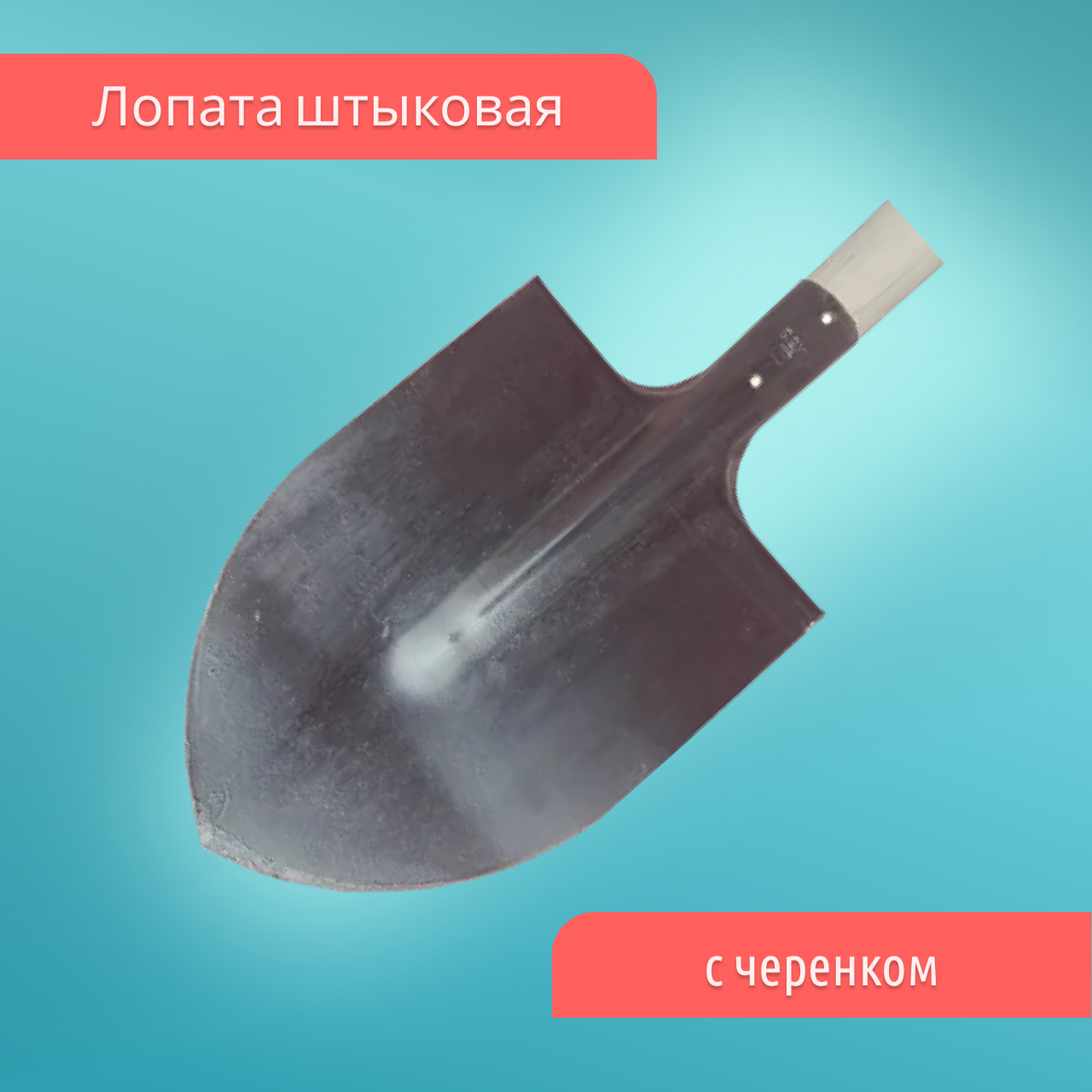 Лопата штыковая 210*285мм с черенком