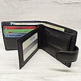Компактный кошелёк портмоне чёрный L532-207, фото 6