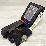 Компактный кошелёк портмоне чёрный L532-207, фото 7