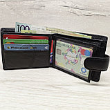 Компактный кошелёк портмоне чёрный L532-207, фото 5