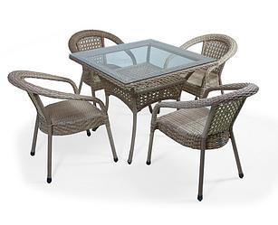 Комплект садовой мебели DECO 4 с квадратным столом (капучино)