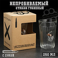Стакан непробиваемый с пулей «Крафт», граненый, 250 мл
