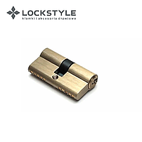 Цилиндровый механизм LOCKSTYLE C30X30DN комплект с ключами, SB (матовое золото)