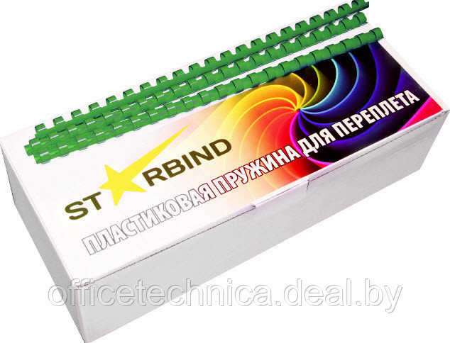 Пластиковые пружины для переплета STARBIND 10 мм зеленые /100шт./ - фото 1 - id-p235718826