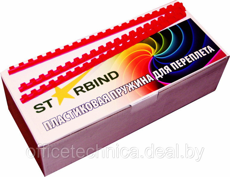 Пластиковые пружины для переплета STARBIND 10 мм красные /100шт./ - фото 1 - id-p235718827